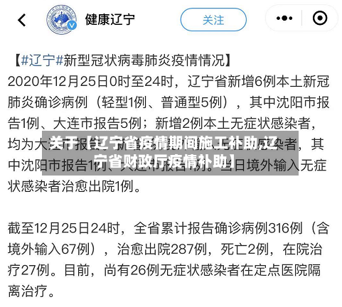 关于【辽宁省疫情期间施工补助,辽宁省财政厅疫情补助】-第2张图片