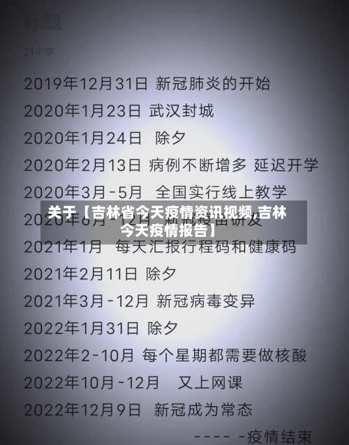 关于【吉林省今天疫情资讯视频,吉林今天疫情报告】-第2张图片